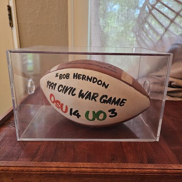 Game Used? Customized Oregon State Beavers Civil War Commemorative Football - Picture 1 of 4